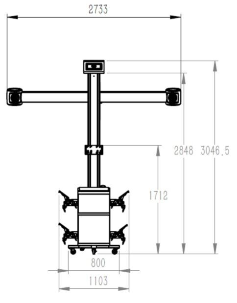 Strumento di bilanciamento delle ruote,strumento per la convergenza ruote auto 3D INVENTO S400
