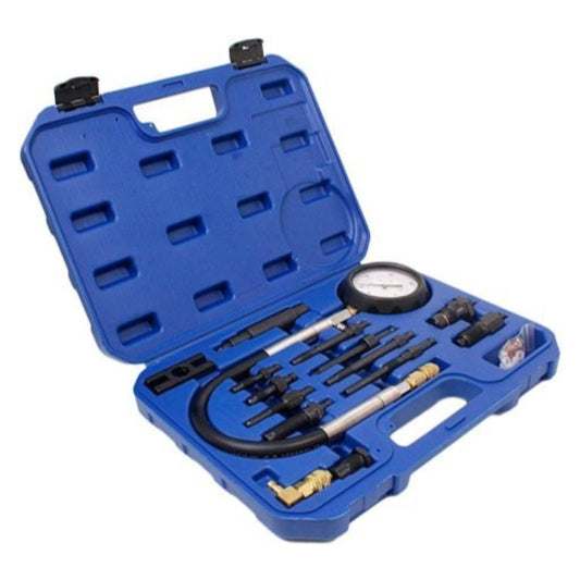 Set di tester compressione per motori diesel, compressione motore per auto e camion, 0-70 bar, per ripristinare compressione motore, 16 pezzi