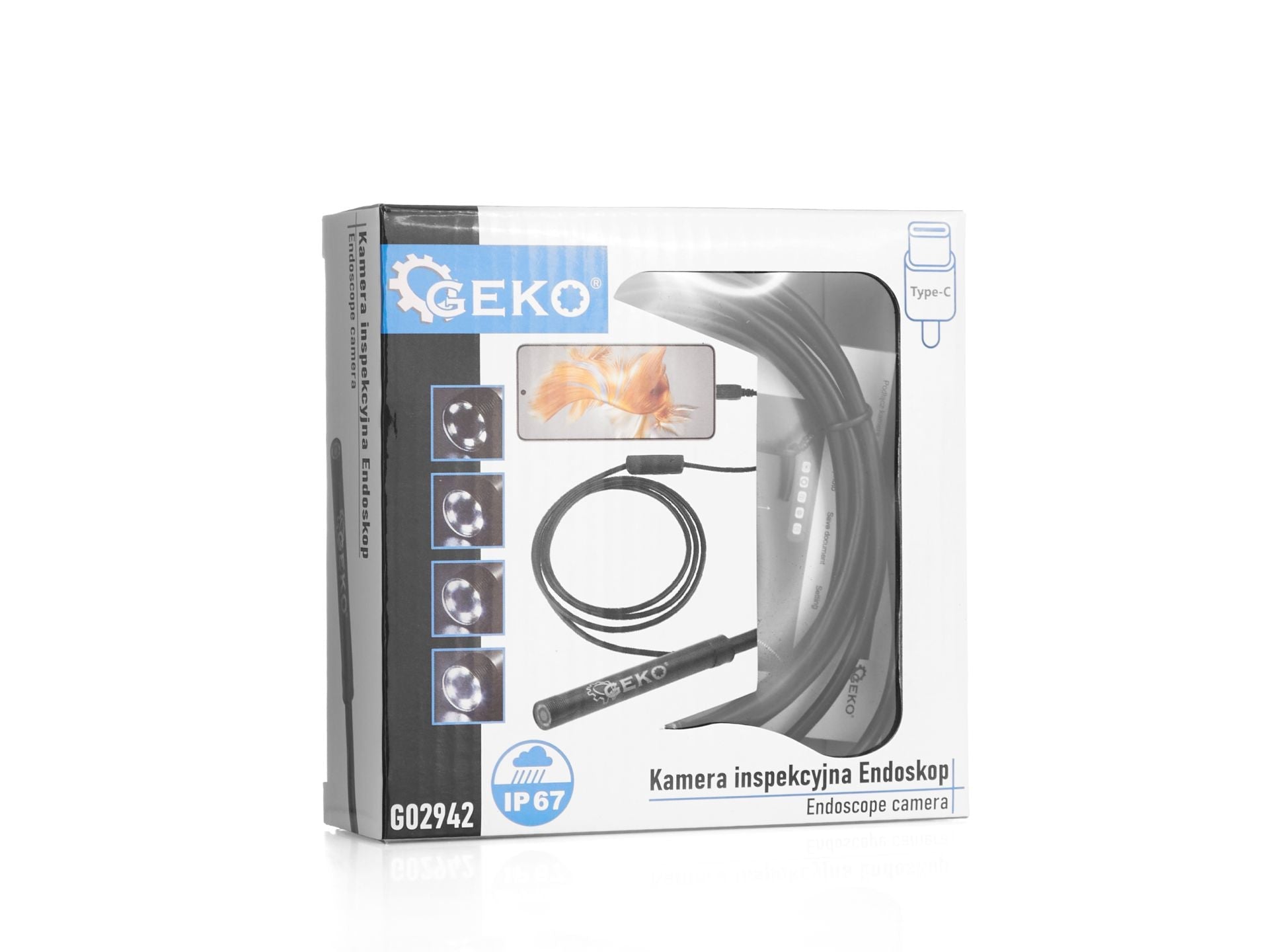 Telecamera per endoscopio auto 2 m, telecamera di ispezione con camera 5,5 mm, port usb-c