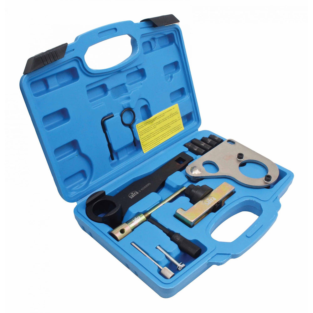 Kit-set attrezzi per messa in fase motori, per il bloccaggio della cinghia di distribuzione dell'albero a camme del motore, compatibile con Renault Nissan Opel 1.6 / 2.0 /2.3 DCi Satra
