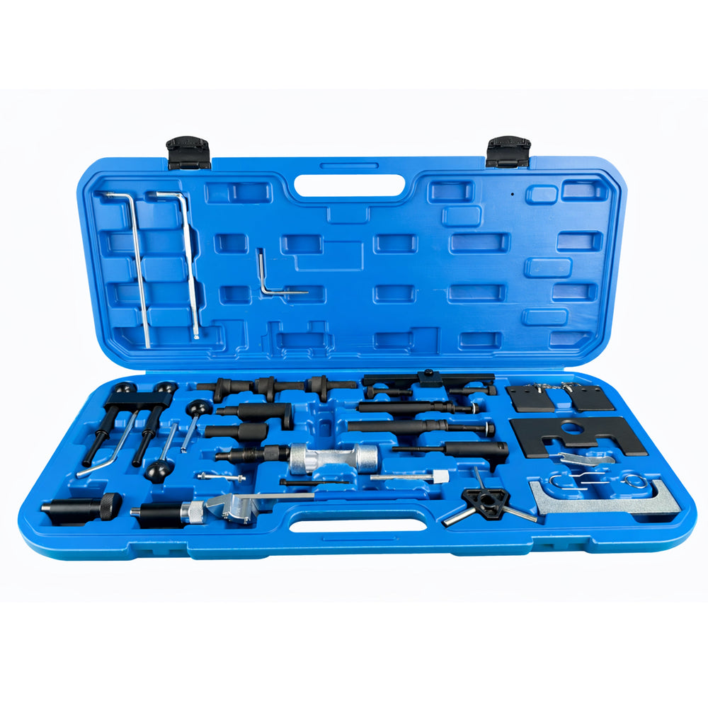 Kit-set attrezzi per messa in fase motori, per il bloccaggio della cinghia di distribuzione dell'albero a camme del motore, compatibile con VW Audi Seat Skoda 1.2 1.4 1.6 1.9 2.0 2.5 3.3 Gebo Tools
