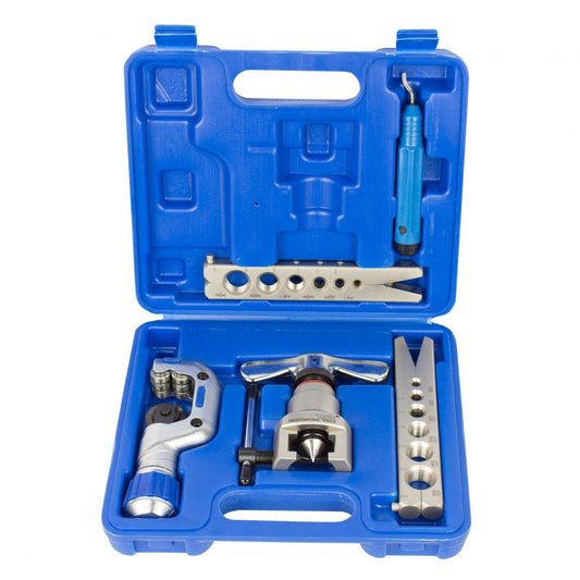 Kit-set bordatura, svasatura di tubi freno e in rame, alluminio e ottone, attrezzi per l'espansione di tubazioni dei freni, ideale per sistemi di frenatura idraulici, Kroftools