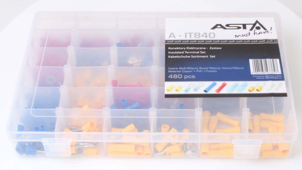 Kit-set capicorda connettori terminali in rame ad anello, crimpare cavo,capicorda elettrici 480 pezzi