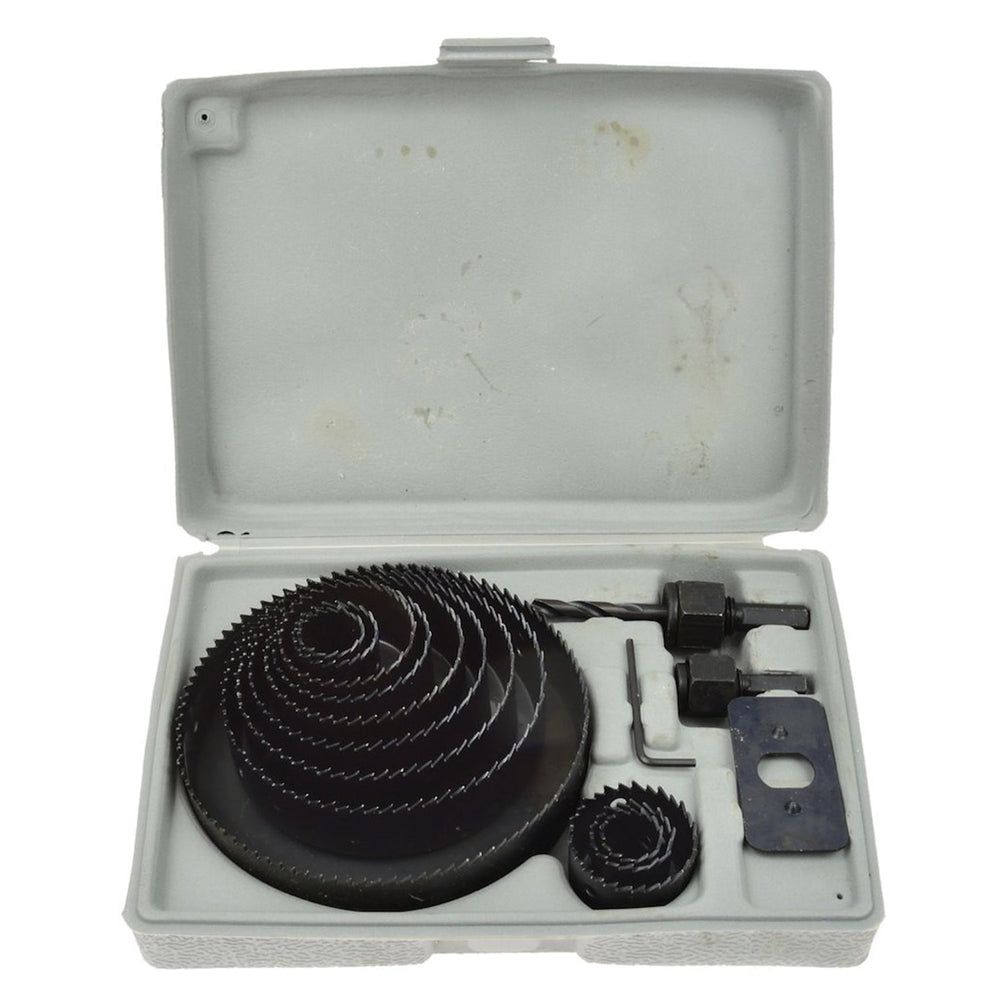 Kit-set di 16 seghe a tazza per legno e cartongesso, 19–127 mm