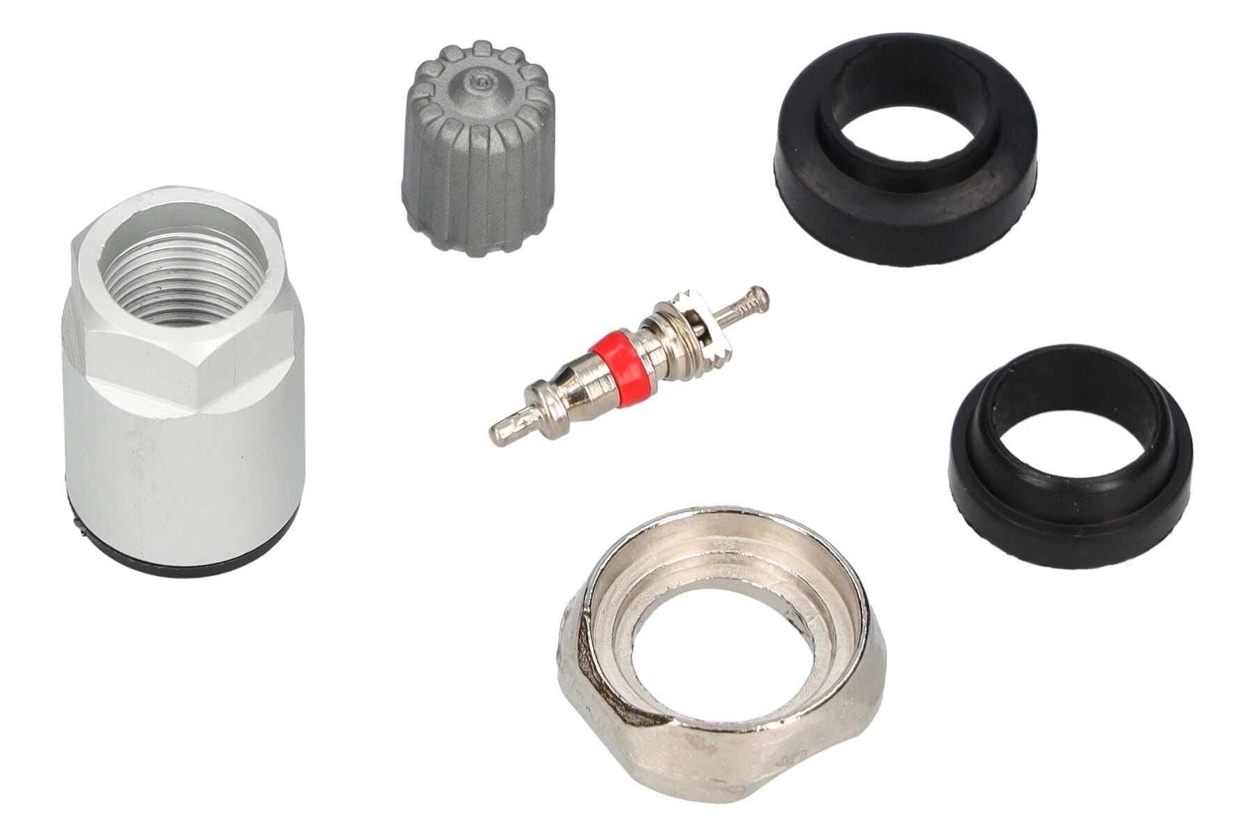 Kit-set di riparazione TPMS, valvola sensore pressione pneumatici in alluminio, compatibile con auto e moto, manutenzione domestica e professionale
