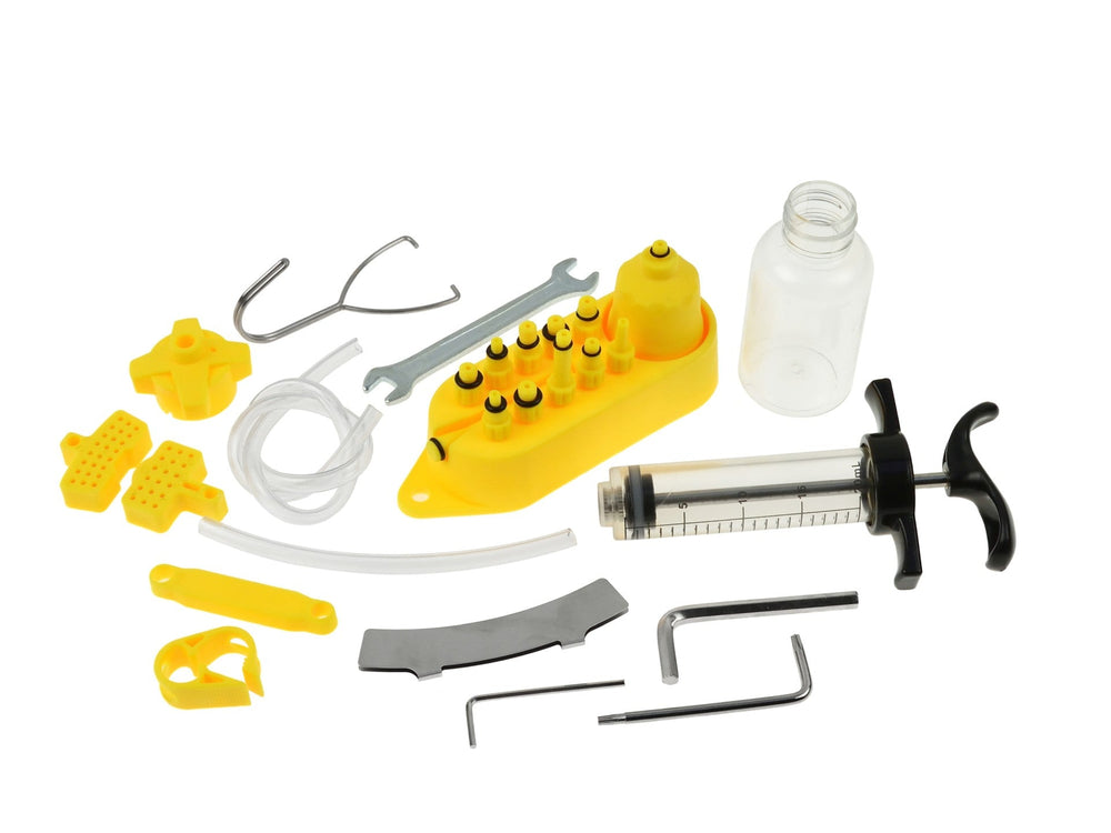 Kit-set manutenzione per freni a disco  - spurgo con olio minerale/liquido biciclette