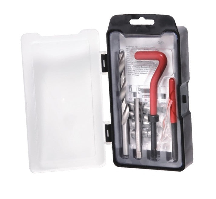 Kit-set riparazione filettatura, attrezzi ripristino filetti M12 x 1.50, inserto compatibile, utensili manuali per auto