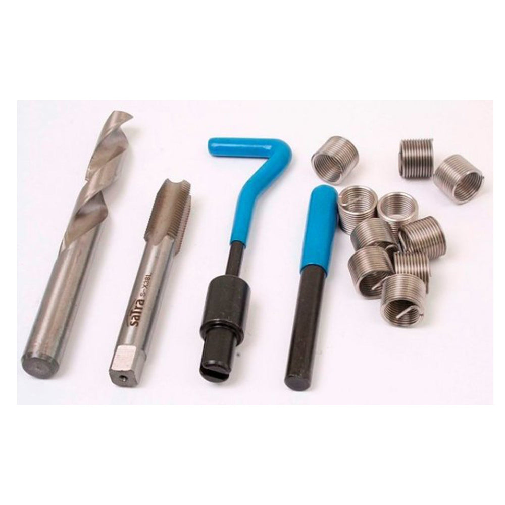 Kit-set riparazione filettatura, attrezzi ripristino filetti M14 x 1.50, inserto compatibile, utensili manuali per auto