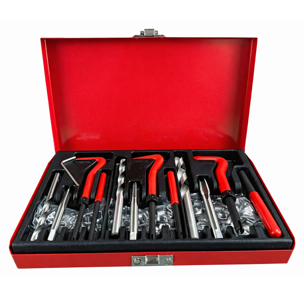 Kit-set riparazione filettatura, attrezzi ripristino filetti M6 M8 M10, inserto compatibile, utensili manuali per auto , Gebo Tools
