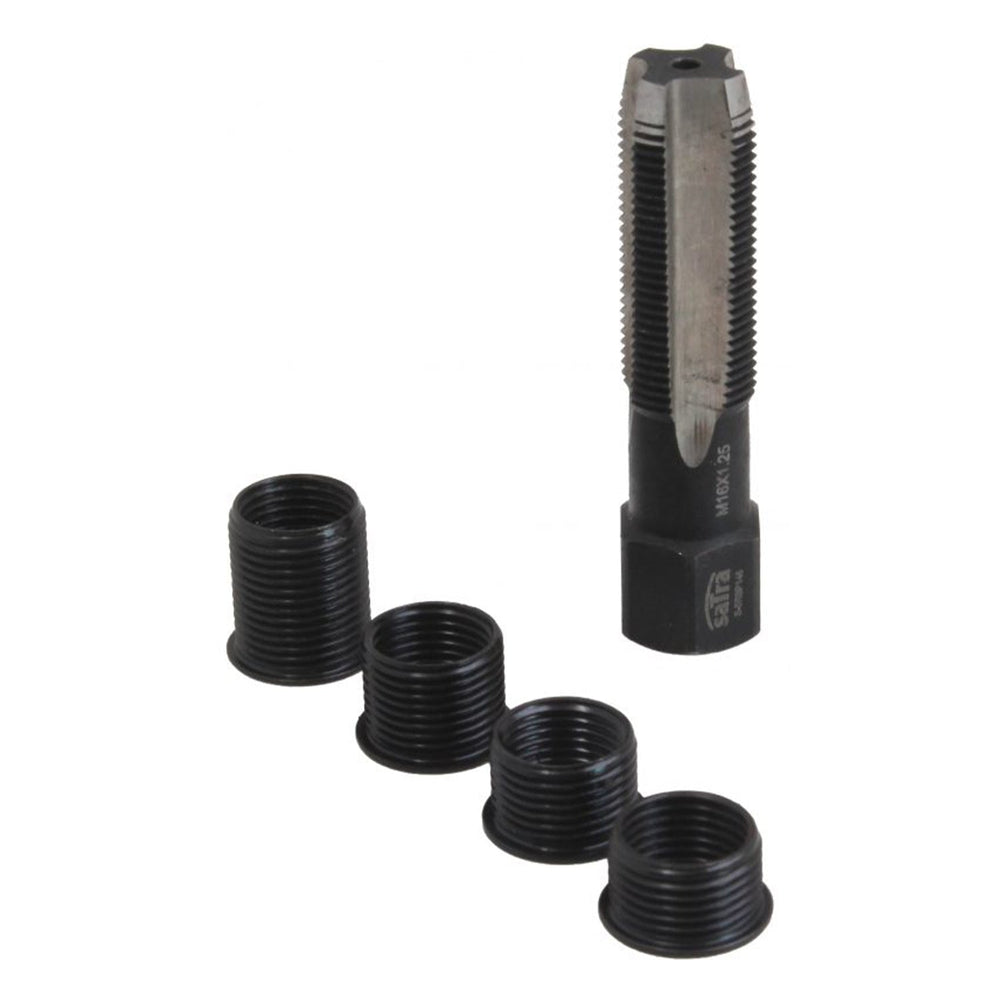 Kit-set riparazione filettatura candele, attrezzi ripristino candelette M14 x 1,25, inserto compatibile, utensili manuali per auto