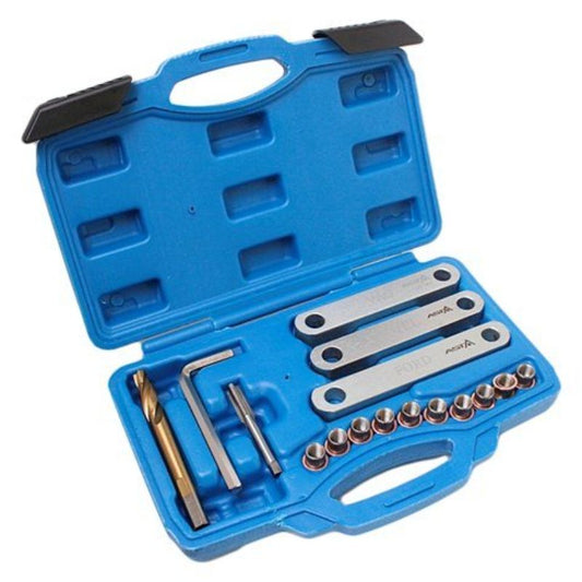 Kit-set ripristino filettature danneggiate pinze freno, attrezzi riparazione filetti, compatibile con  VW, Audi, Opel, Ford