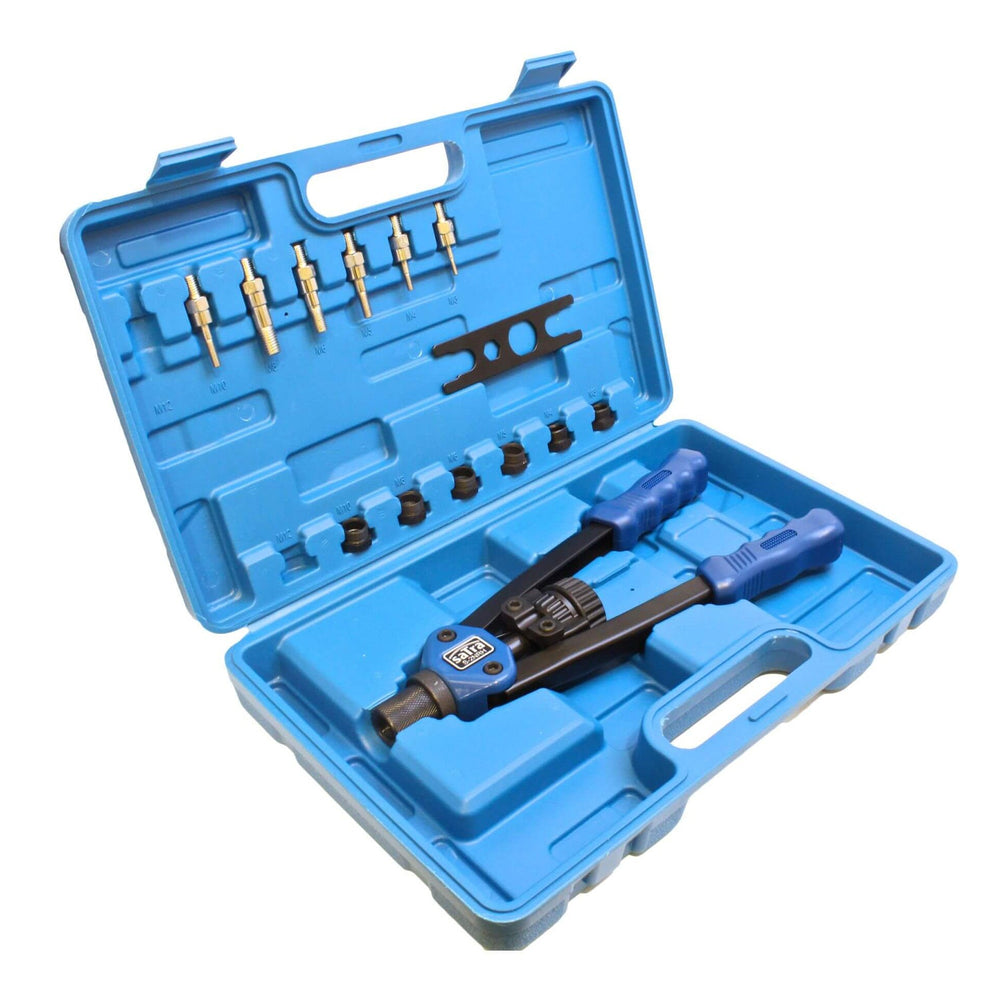 Kit-set rivettatrice con rivetti filettati M3–M10, pistola manuale professionale con dadi per rivetti