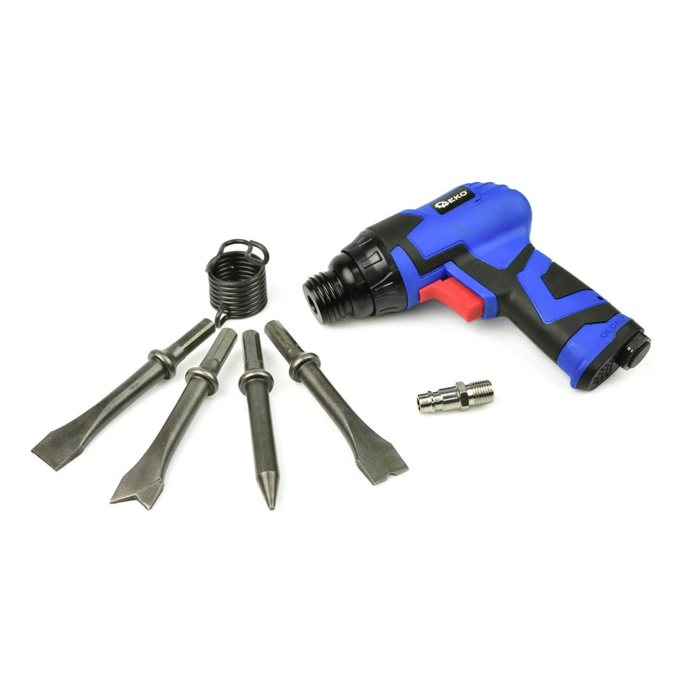 Kit-set scalpello pneumatico a percussione, martello per autoveicoli e officine, con 4 scalpelli, 4500 rpm,Geko