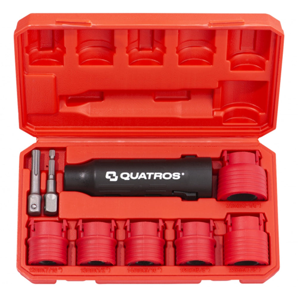 Kit-set strumenti per la pulizia bulloni ruota e mozzo, set di spazzole per prigionieri, 9 pezzi