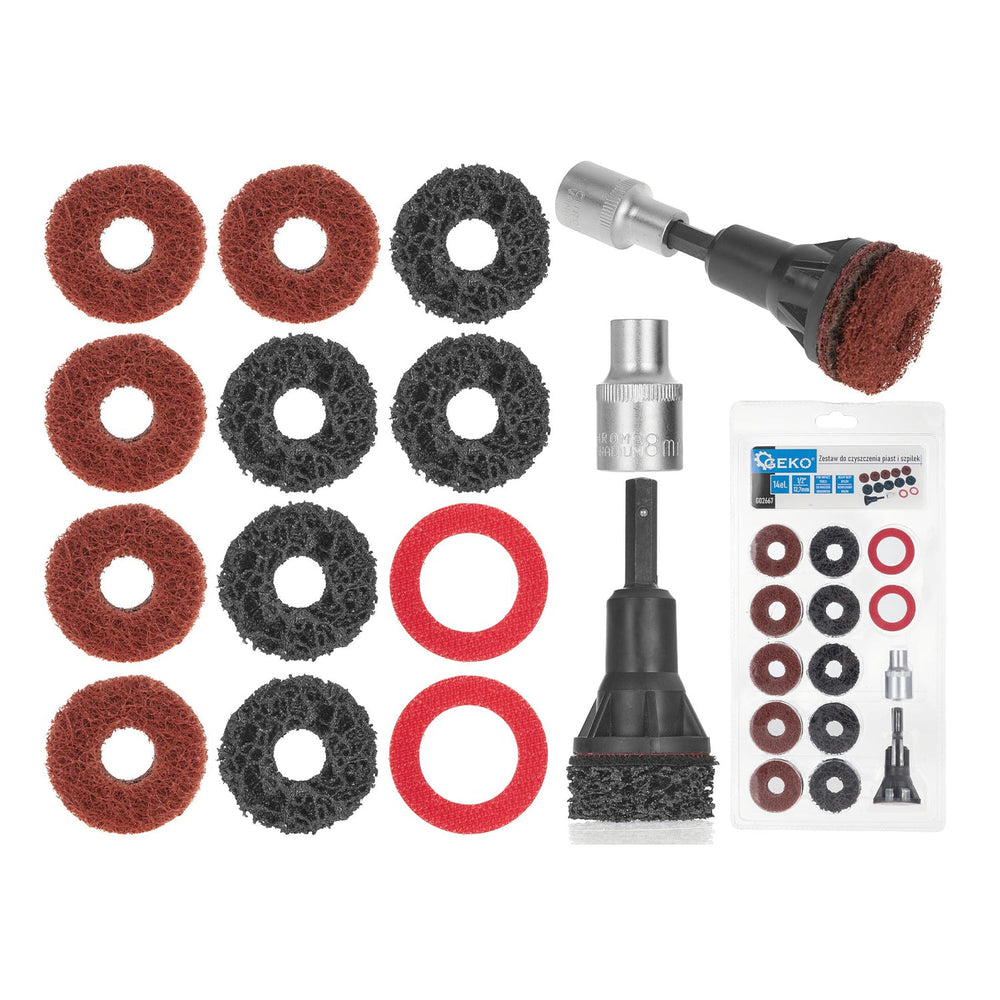 Kit-set strumenti per la pulizia mozzo ruota, smerigliatrici, dischi abrasivi Geko
