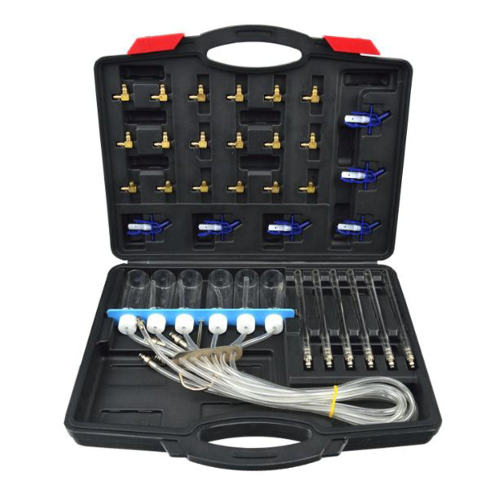 Kit-set test per perdite diesel,test di ritorno delle perdite common rail, flussometro per iniettori a 6 cilindri, controllo portate di ritorno