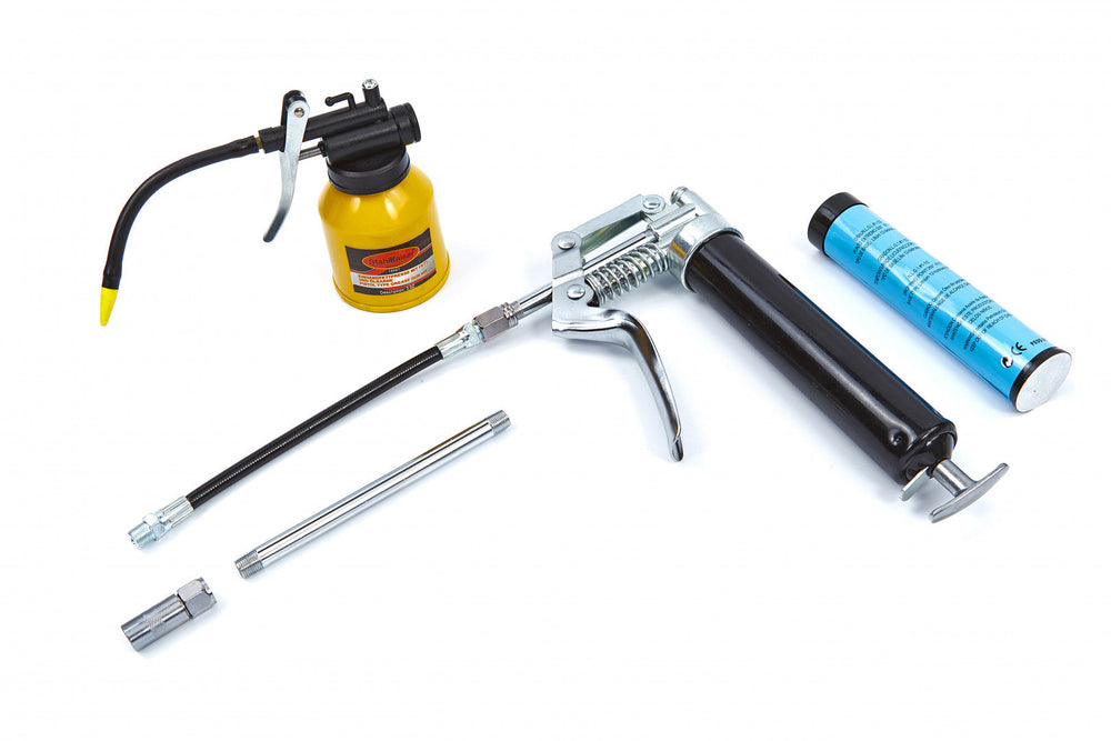 Kit-set testina ingrassatore professionale – set accessori con accoppiatore rapido, tubo flessibile 20 cm, ugello sottile, 120 ml