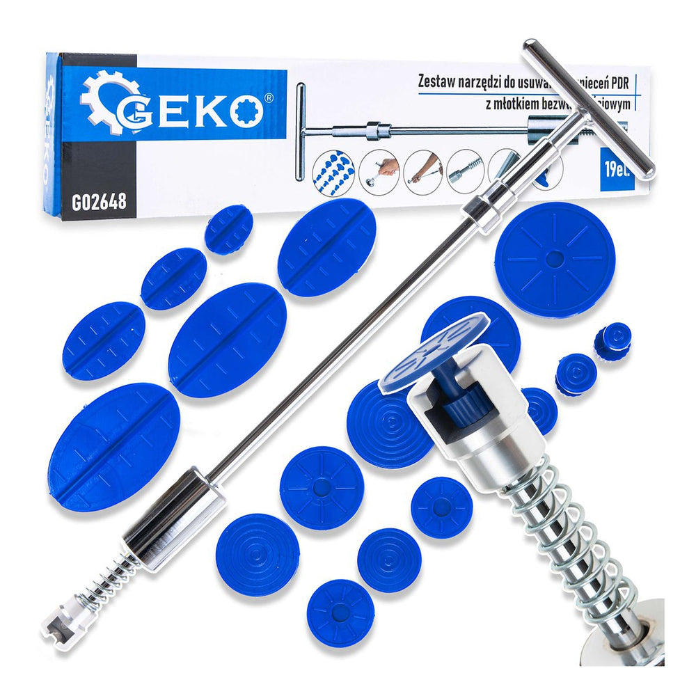 Kit-set tira bolle, tirabolli auto per riparazione ammaccature grandine carrozzeria, levabolle, ventosa carrozzeria per rimozione grandine Geko