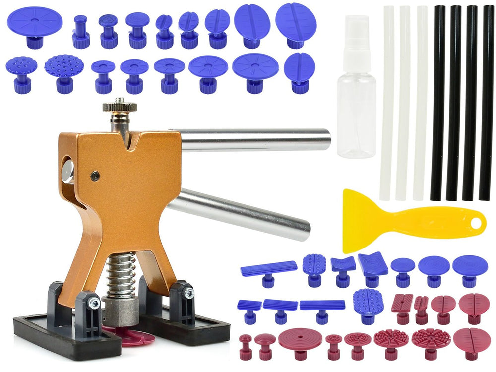 Kit-set tira bolle, tirabolli auto per riparazione ammaccature grandine carrozzeria, levabolle, ventosa carrozzeria per rimozione grandine