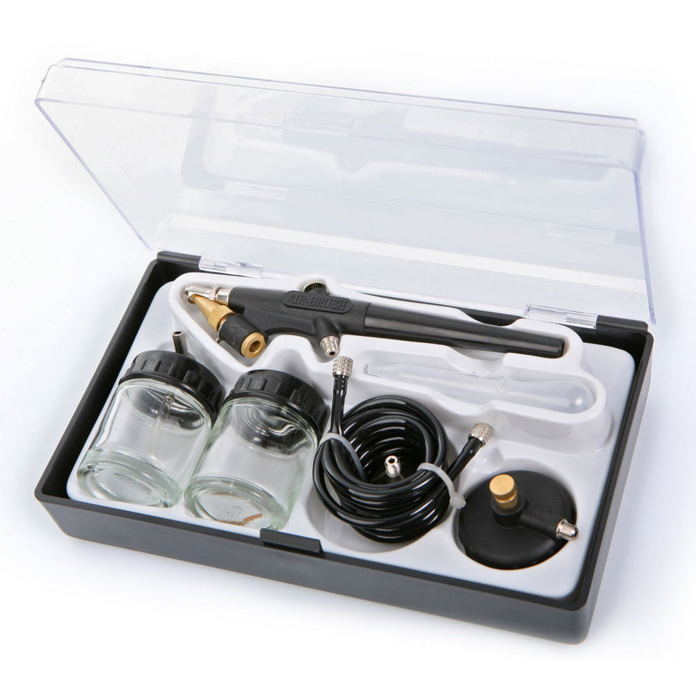 Kit-set aerografo con compressore d'aria per fai da te e artigianato arte delle unghie per decorare torte, cosmetici, grafica 6 pezzi BD138
