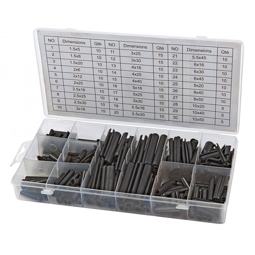 Kit assortimento di perni a forcella con testa piatta a t e foro singolo, per auto, 315 pezzi