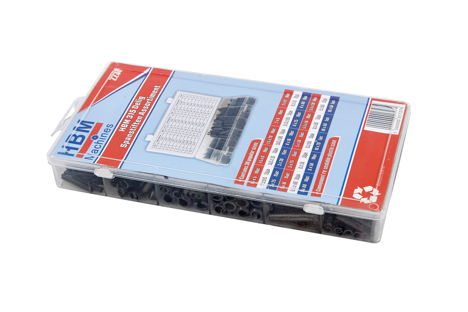 Kit assortimento di perni a forcella con testa piatta a t e foro singolo, per auto, 315 pezzi