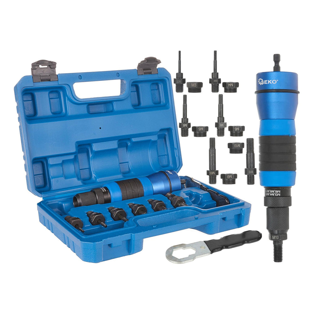 Kit conversione da trapano a rivettatrice inserti rivetti filettati M3-M10