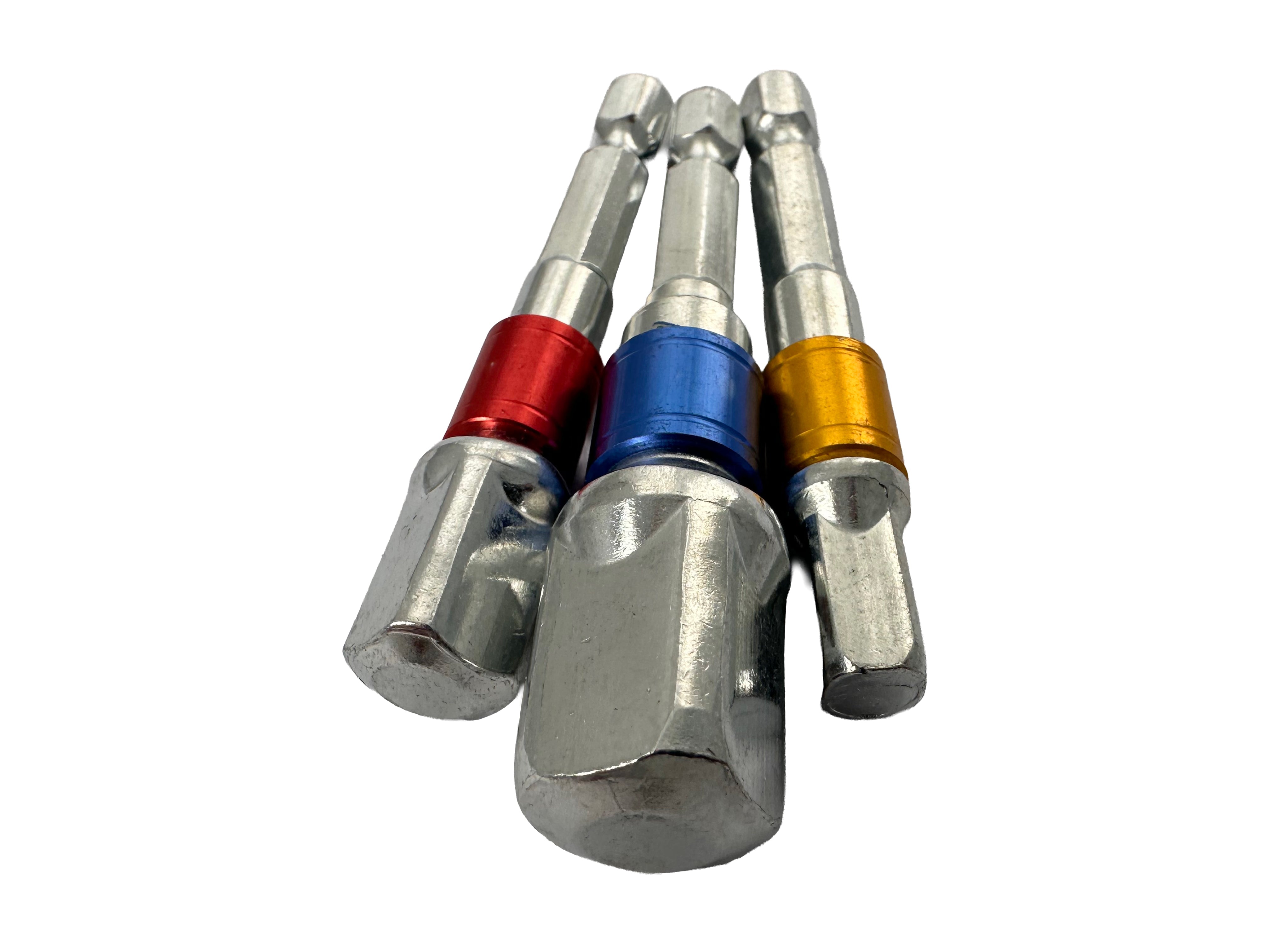 Kit di 3 adattatori trapano esagonale, adattatore presa per 1/4", 3/8", 1/2", Gebo Tools