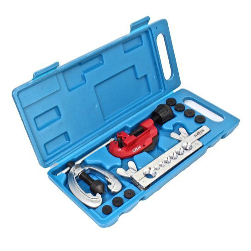 Kit di utensili per svasatura, tagliatubi per tubi freno per auto, con 7 matrici ,set flangiatubo cono eccentrico, bordatubi, per tubazioni freno auto 10 pezzi