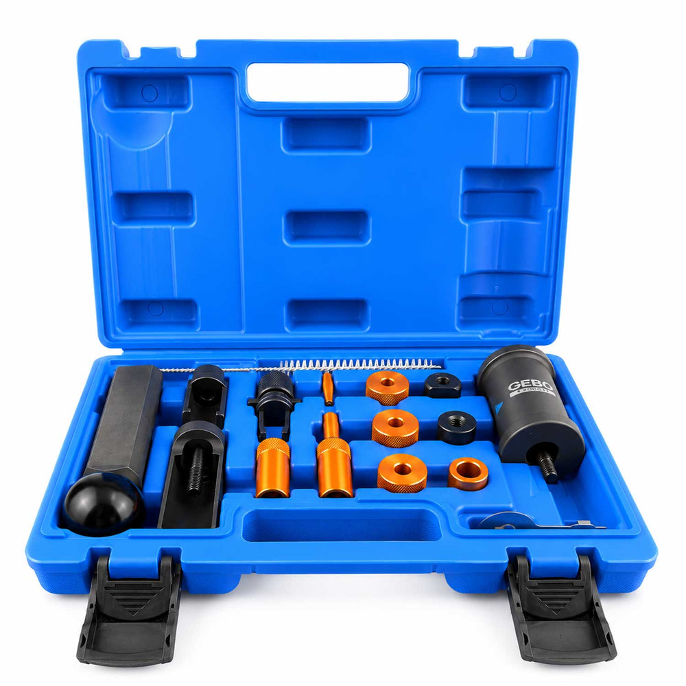 Kit estrattore iniettori estrattore FSI, set strumenti rimozione dell'iniettore del carburante,per l'installazione della guarnizione dell'iniettore per motori VAG: 1.4 / 1.6 / 1.8 / 2.0 / 2.7 V6 / 3.0 V6 / 3.2 V6 / 3.6 V6 / 4.2 V8 FSI ,Gebo Tools