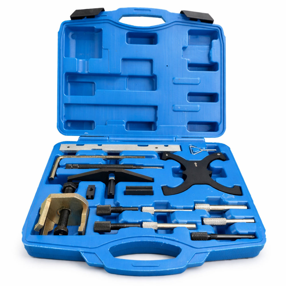 Kit-set messa in fase motori, attrezzi per il bloccaggio della cinghia di distribuzione dell'albero a camme del motore, compatibile con BMW N47 N57 serie X1 X3 X5