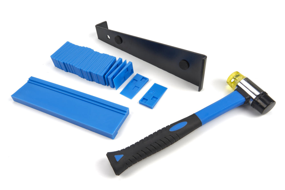 Set-kit per la posa e il fissaggio di parquet laminato e in legno, con  40 distanziatori pavimento,  23 pezzi Hbm Machines Olanda