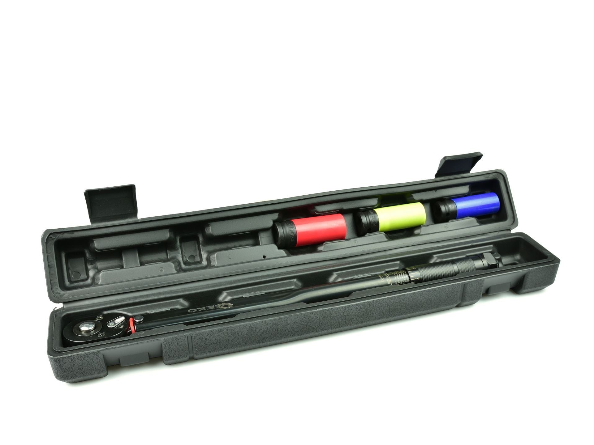 Set chiave dinamometrica 1/2", 28-210 Nm, con bussole a impatto 17 19 21mm, chiave a scatto