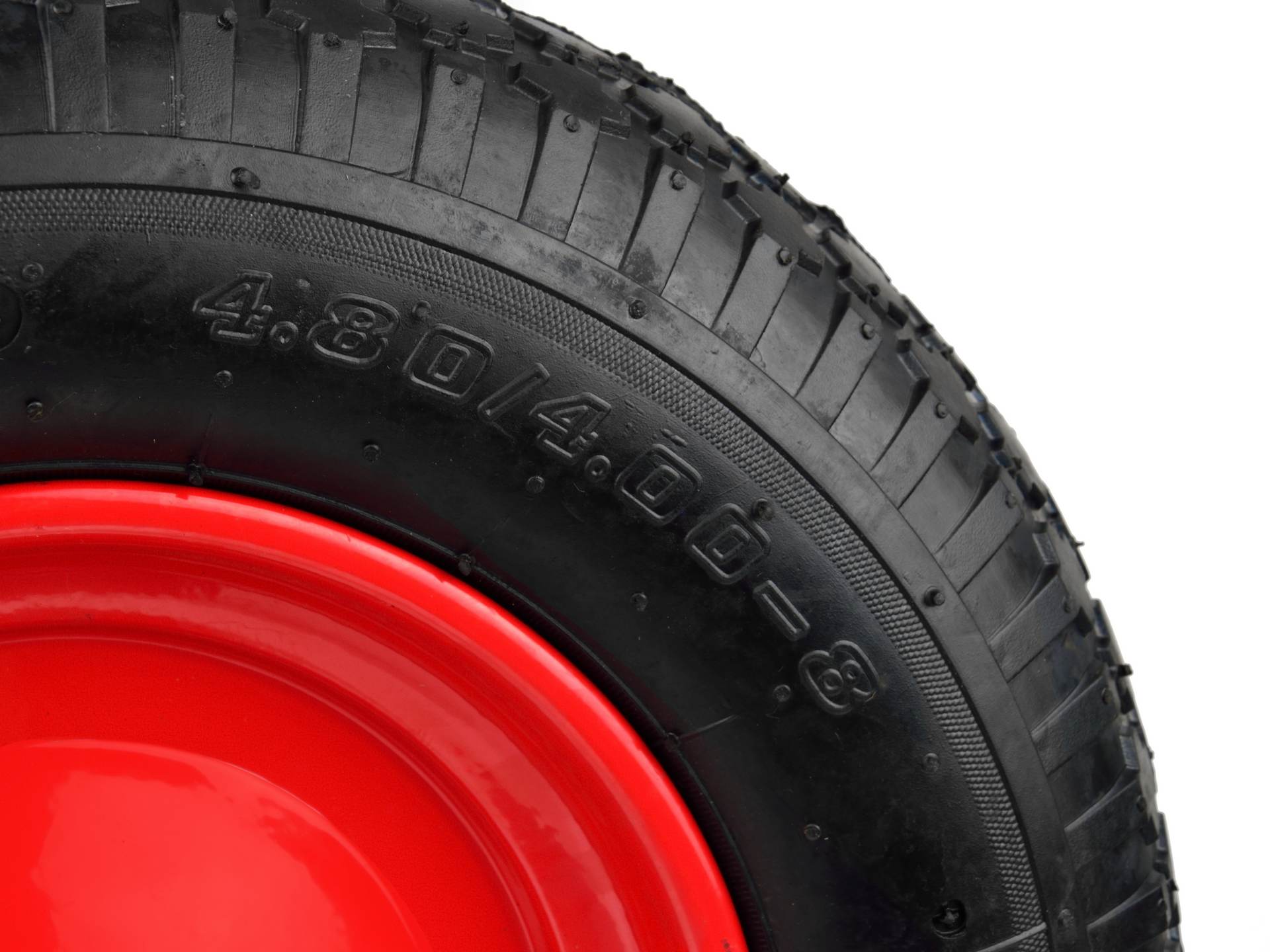 Ruota per carriola 4.00-8/2PR cerchio rosso