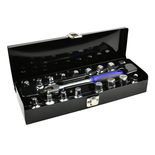 Set chiavi bussole da 3/8" pollice, set olio tappo di scarico noci 18 pezzi, set di chiavi a bussola per coppa dell'olio, attrezzi per auto e autocarri officina