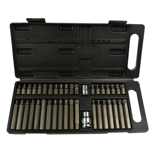Set da 40 pezzi di punte e bit (bit di avvitamento duri, Cr-V), in scatola di plastica