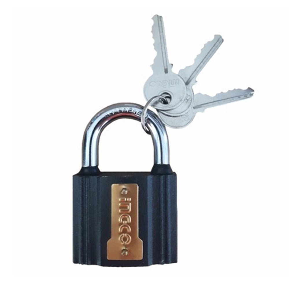 Lucchetto resistente e impermeabile, protezione ad alta sicurezza, ideale per cancelli o capannoni, 38 mm Ingco
