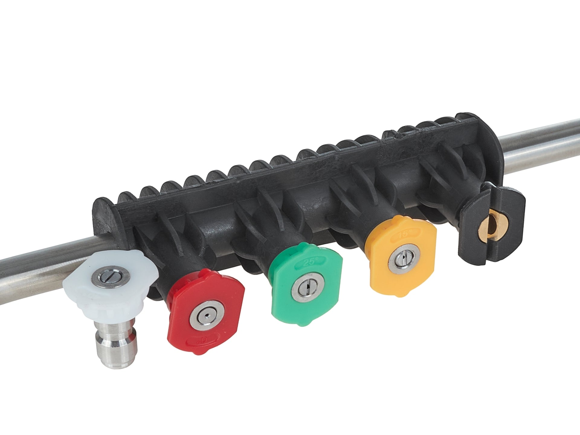 Bacchetta di prolunga per lancia idropulitrice ad alta pressione, 350 bar, bacchette per idropulitrici con asta curva da 15°, strumento pulizia, accessori per il lavaggio delle finestre sul tetto, lancia a spruzzo, pulitore per grondaie con 5 ugelli