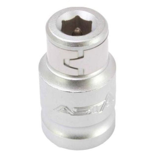 Adattatore-riduttore portainserti per chiave a bussola cricchetto manuale pneumatica attacco 1/2 femmina 8 mm