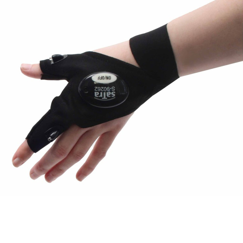 Guanti con torcia a LED integrata, illuminazione a mani libere,Satra