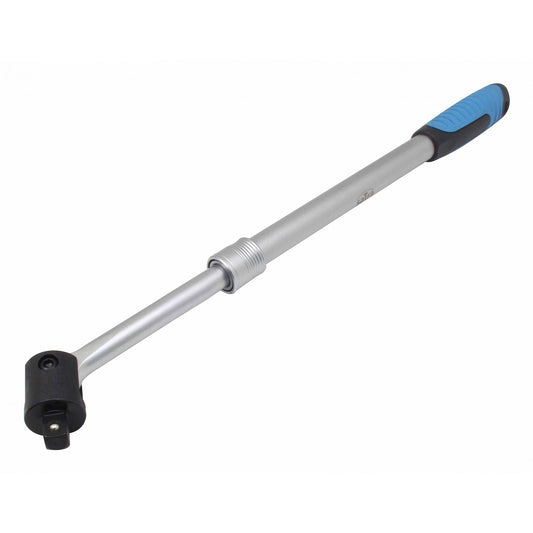 Leva con attacco 1/2" con testa flessibile, estensibile 460–610 mm, chiave snodata in acciaio Cr-V, ideale per riparazioni auto e fai-da-te
