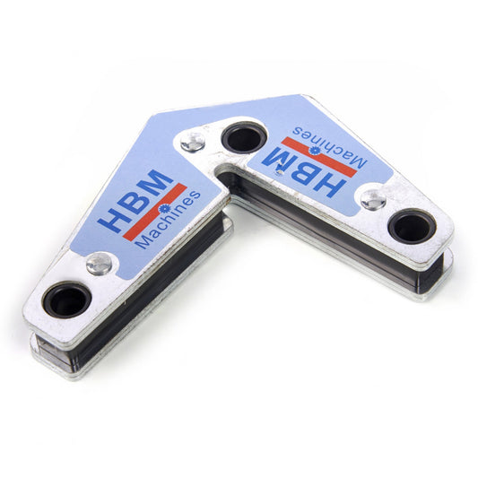 Magnete di saldatura doppio per lavori a 15°, 60°, 90°, 120° gradi, 40 kg 85 x 95 x 10 mm, squadra magnetica