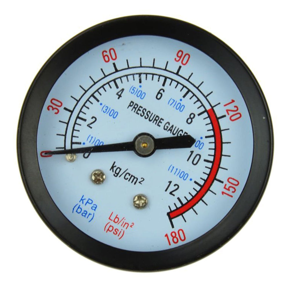 Manometro per autoclave 0-12 Bar, attacco radiale pressione acqua, 1/4", Geko