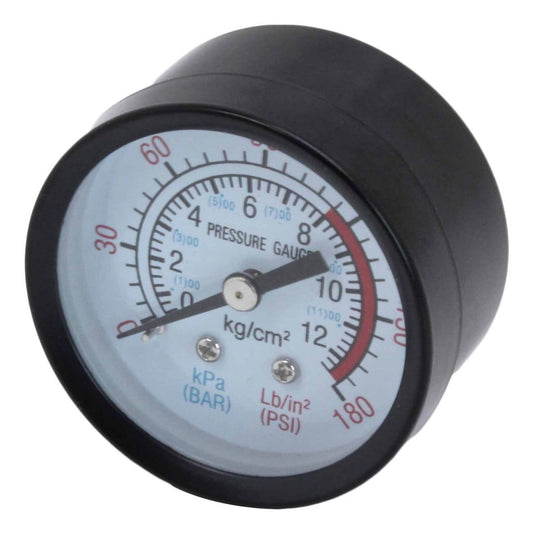 Manometro per compressore d'aria 0–180 bar, quadrante da 42 mm, attacco 1/8"