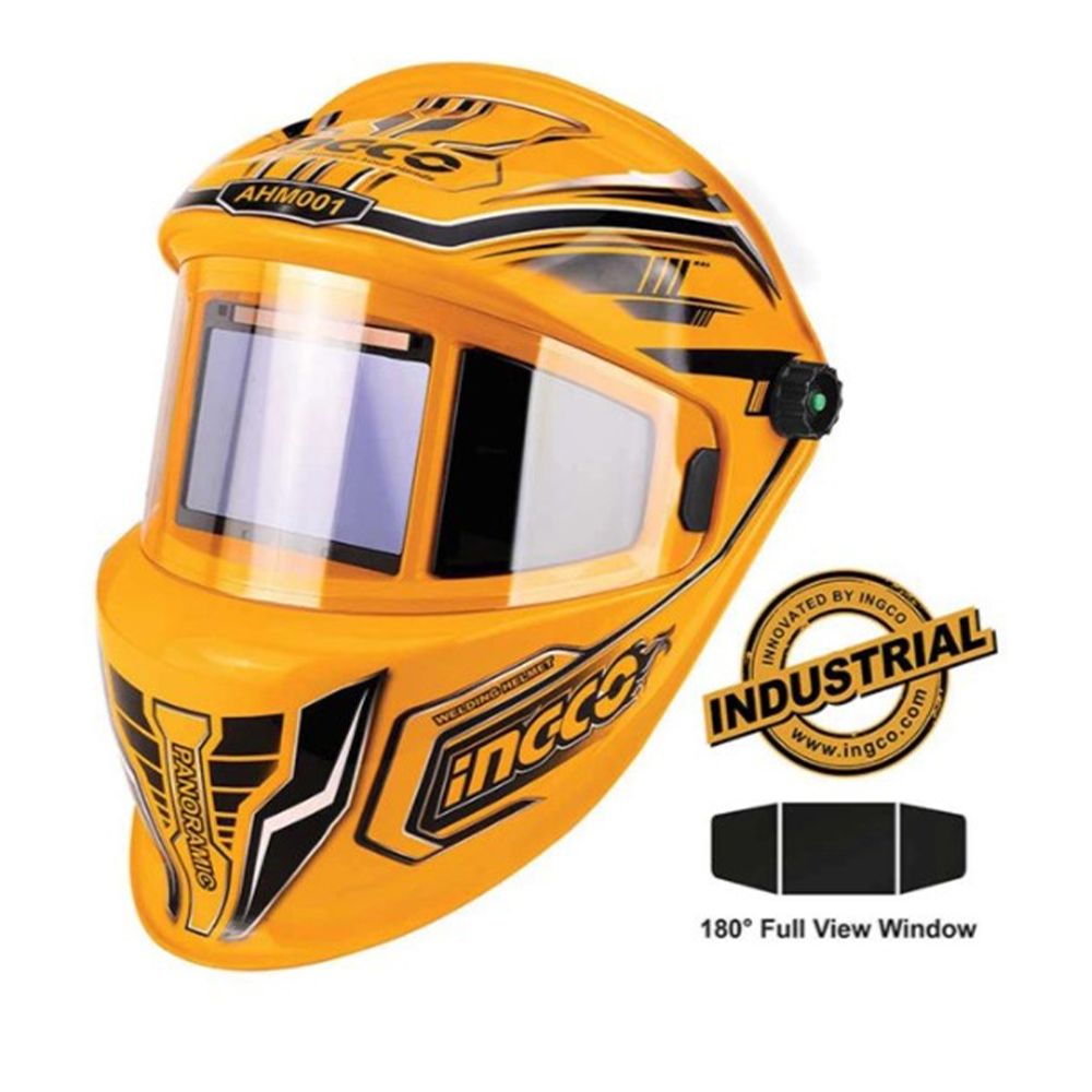 Casco per saldatore anti-cook per saldatura con oscuramento solare automatico, maschera saldatura, casco per saldatura, a cristalli liquidi Ingco