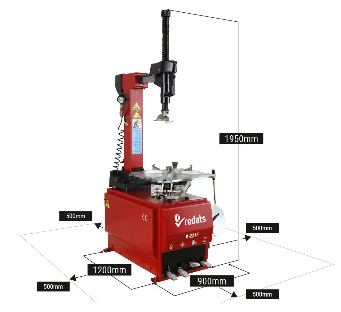 Smontagomme automatico professionale 24", 230 V, Redats M-221F