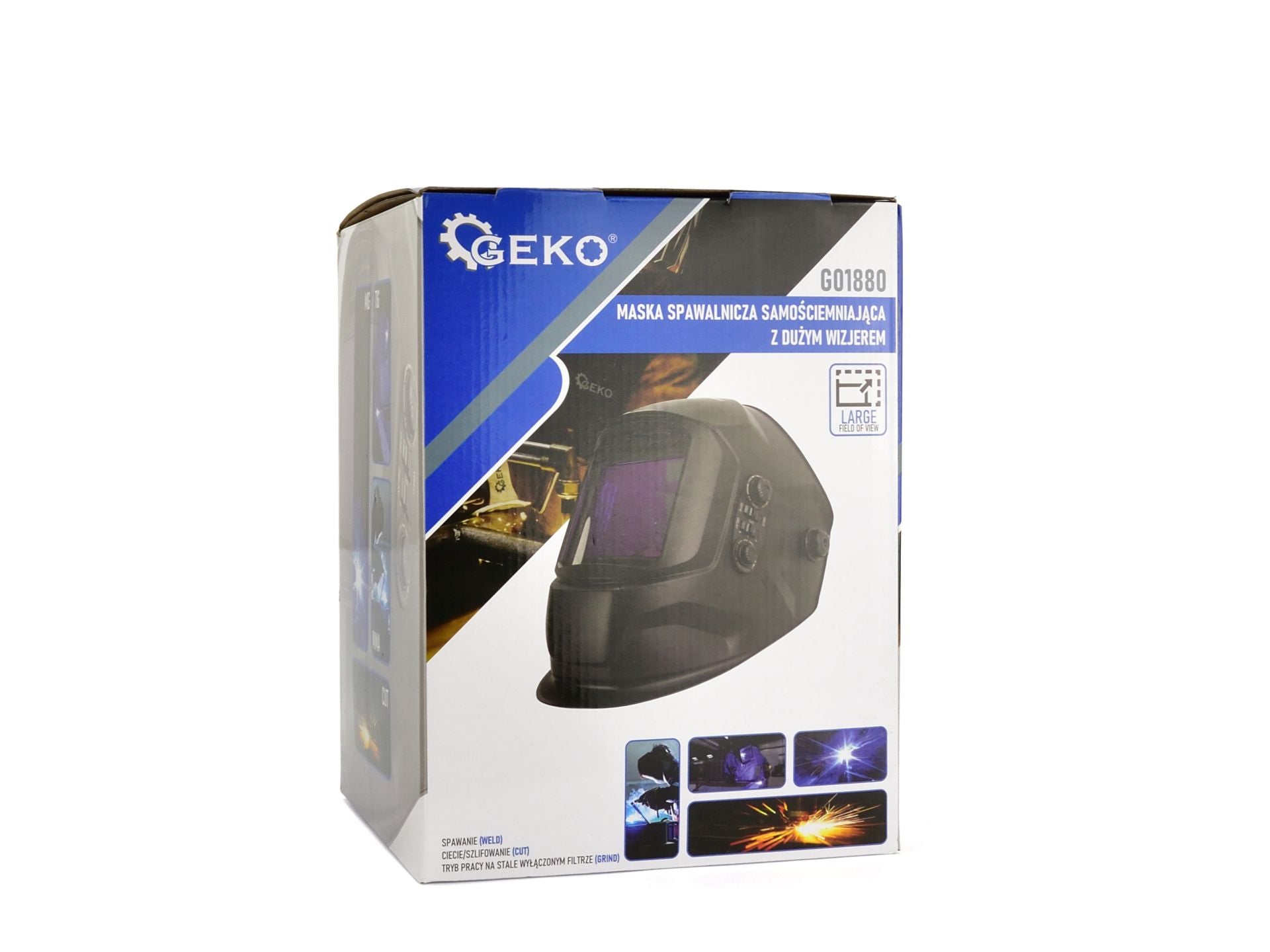 Casco per saldatore anti-cook per saldatura con oscuramento solare automatico, maschera saldatura, Geko