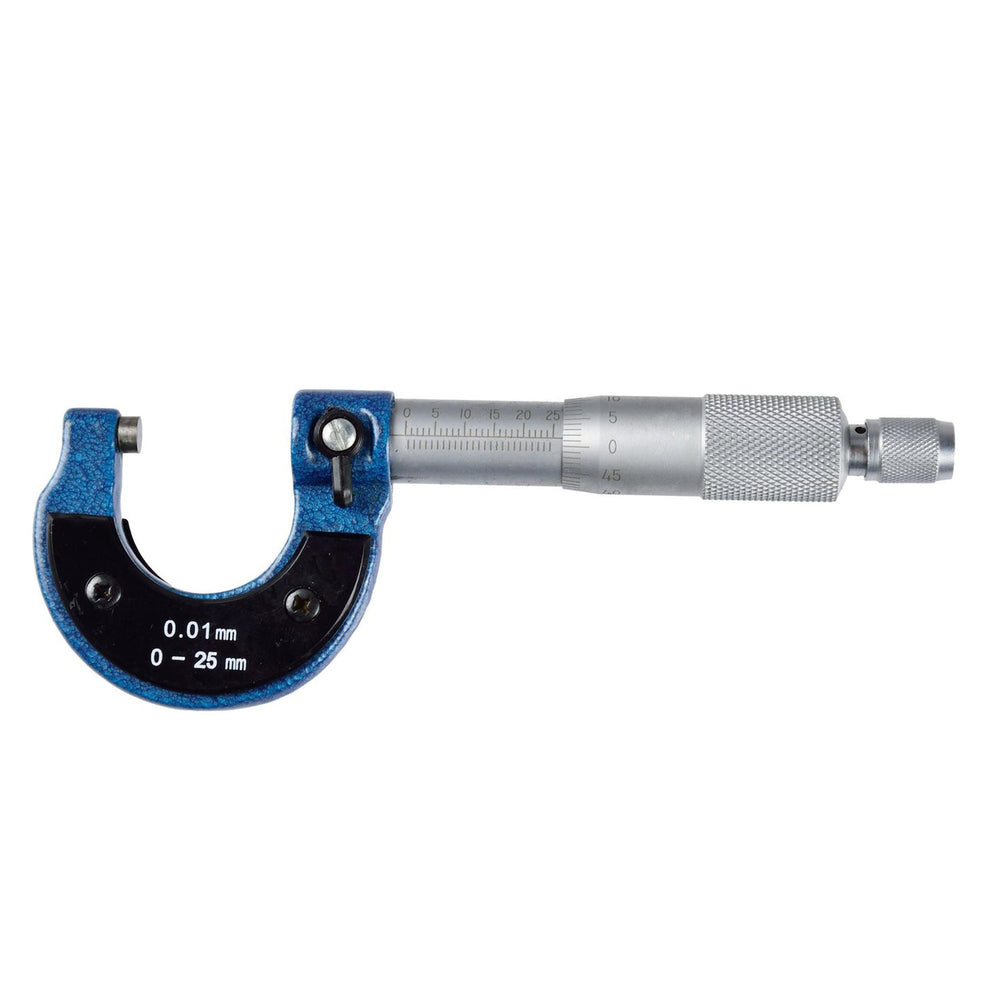 Micrometro esterno metrico ad alta precisione per ingegneria metallurgica e meccanica automobilistica, strumento di misura, per esterni risoluzione 0-25mm, 0-01 mm, Geko