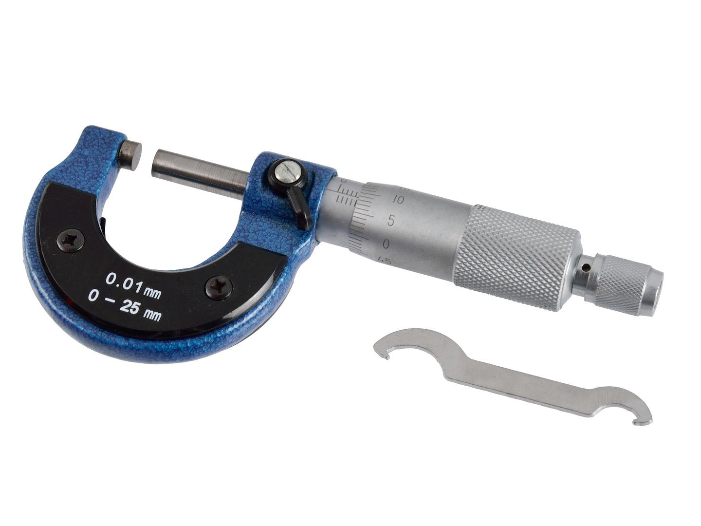 Micrometro esterno metrico ad alta precisione per ingegneria metallurgica e meccanica automobilistica, strumento di misura, per esterni risoluzione 0-25mm, 0-01 mm, Geko