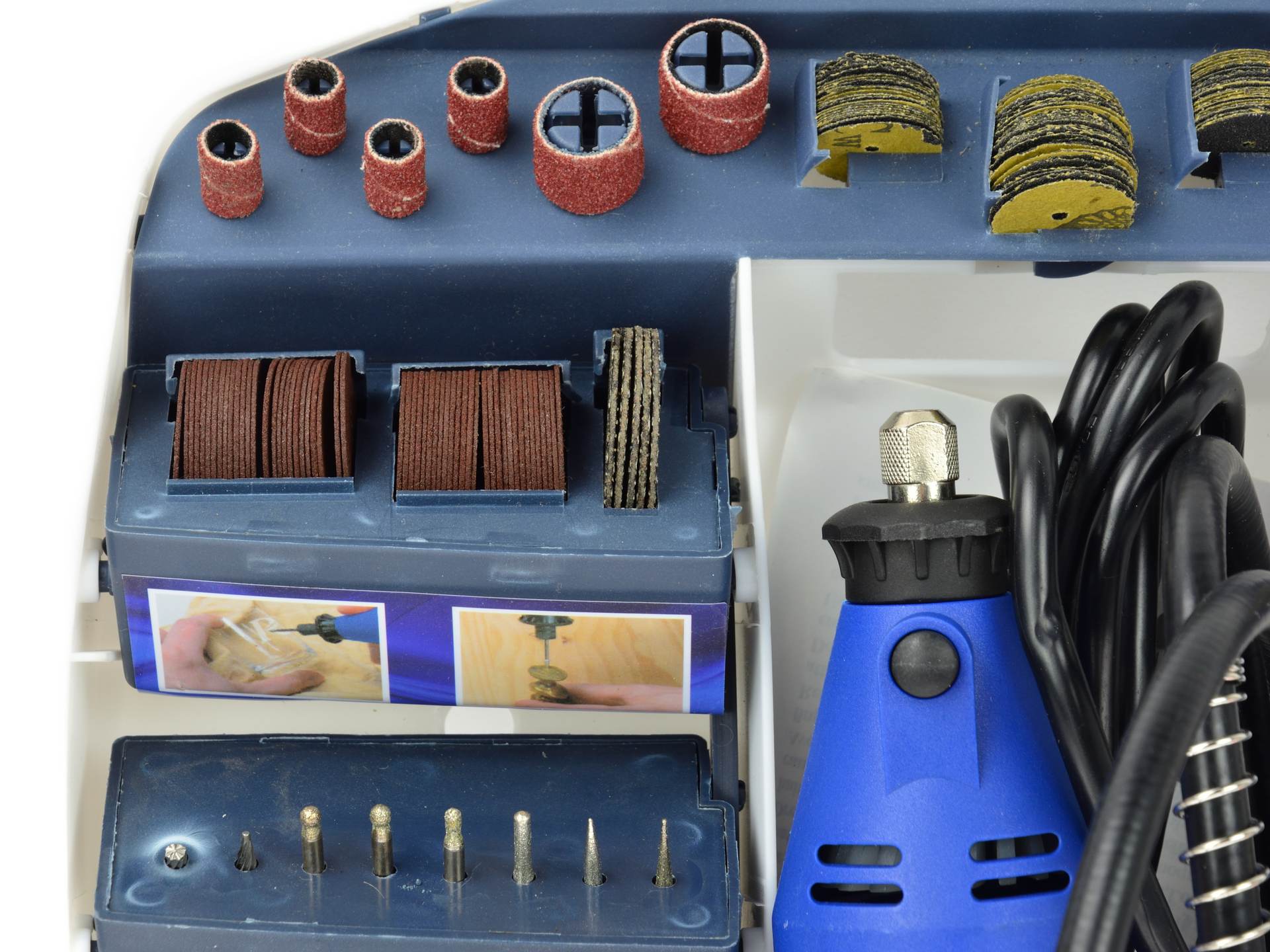 Set di mini smerigliatrici multifunzione da 300 pezzi, per levigatrice a mano, multi-utensile, e regolazione della velocità